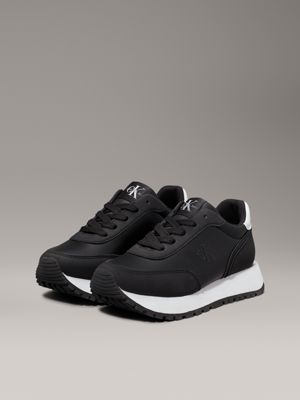 black/white kids trainers for girls calvin klein jeans