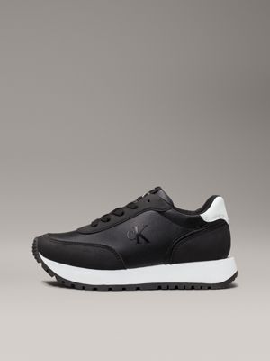 black/white kids trainers for girls calvin klein jeans