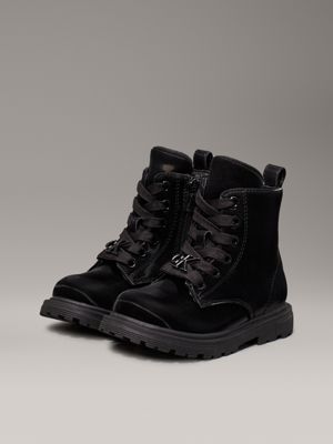 black toddlers and kids satin boots for girls calvin klein jeans