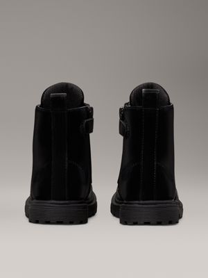 black toddlers and kids satin boots for girls calvin klein jeans