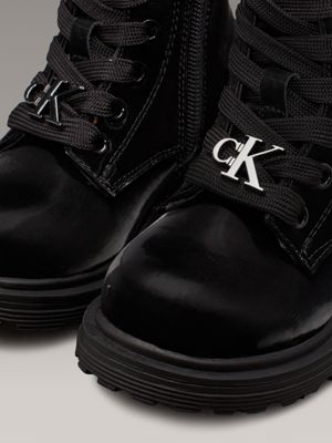 black toddlers and kids satin boots for girls calvin klein jeans