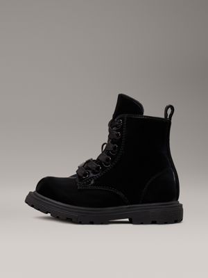 black toddlers and kids satin boots for girls calvin klein jeans