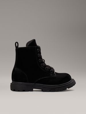 black toddlers and kids satin boots for girls calvin klein jeans