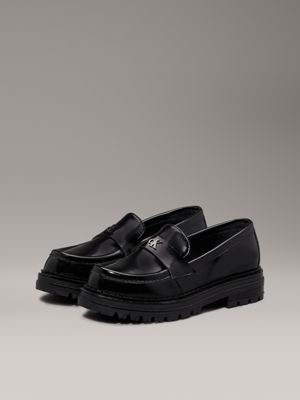 black kids loafers for girls calvin klein jeans