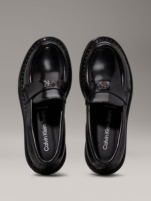 black kids loafers for girls calvin klein jeans