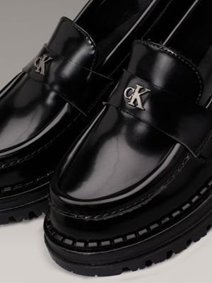 black kids loafers for girls calvin klein jeans