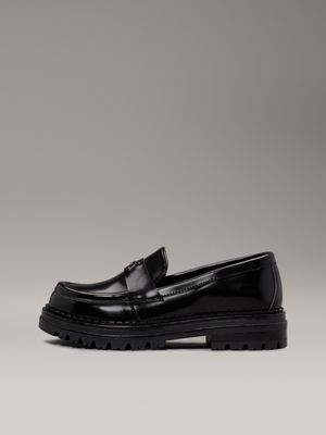 black kids loafers for girls calvin klein jeans