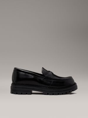 black kids loafers for girls calvin klein jeans