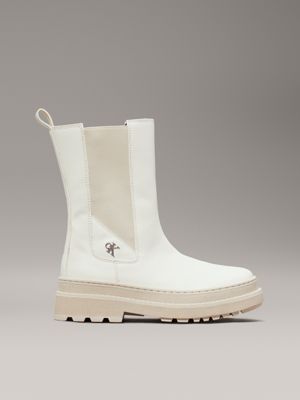 white kids chelsea boots for girls calvin klein jeans