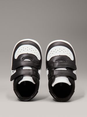 baskets à velcro pour bébé black/white pour garçons calvin klein jeans
