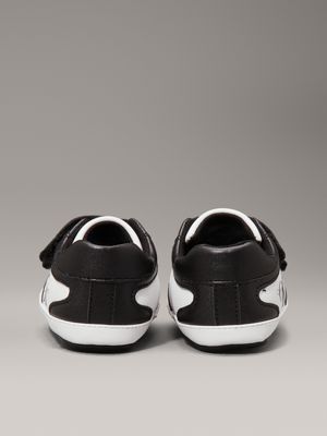 black/white baby velcro trainers for boys calvin klein jeans