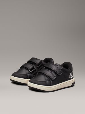 black toddlers and kids velcro trainers for kids gender inclusive calvin klein jeans