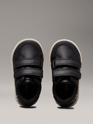 black toddlers and kids velcro trainers for kids gender inclusive calvin klein jeans