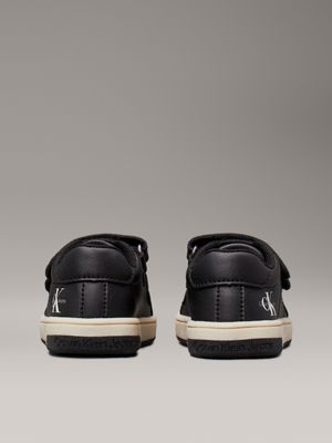 black toddlers and kids velcro trainers for kids gender inclusive calvin klein jeans