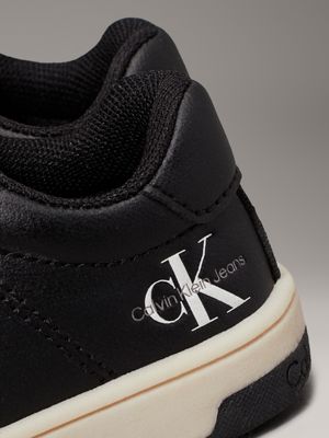 black toddlers and kids velcro trainers for kids gender inclusive calvin klein jeans