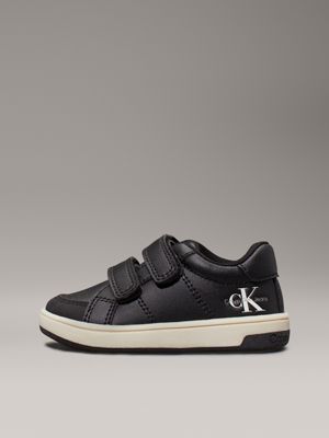 black toddlers and kids velcro trainers for kids gender inclusive calvin klein jeans