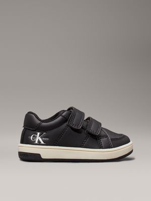 black toddlers and kids velcro trainers for kids gender inclusive calvin klein jeans