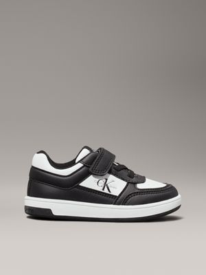 black toddlers and kids velcro trainers for kids gender inclusive calvin klein jeans