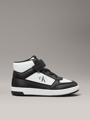 black toddlers and kids high-top trainers for kids gender inclusive calvin klein jeans