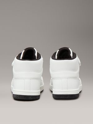 white toddlers and kids high-top trainers for kids gender inclusive calvin klein jeans