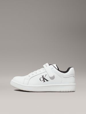 baskets pour enfant avec velcro white pour enfants genre inclusif calvin klein jeans