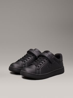 black kids velcro trainers for kids gender inclusive calvin klein jeans