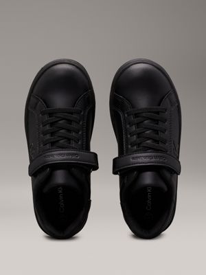 black kids velcro trainers for kids gender inclusive calvin klein jeans