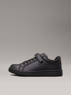 black kids velcro trainers for kids gender inclusive calvin klein jeans