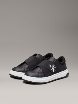 black kids slip-on trainers for kids gender inclusive calvin klein jeans