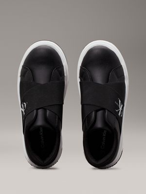 black kids slip-on trainers for kids gender inclusive calvin klein jeans