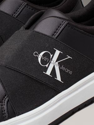 black kids slip-on trainers for kids gender inclusive calvin klein jeans