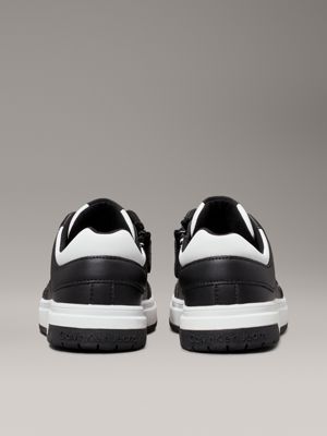 black/white kids trainers with zip for kids gender inclusive calvin klein jeans