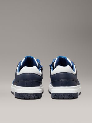 royal/white/blue kids trainers with zip for kids gender inclusive calvin klein jeans