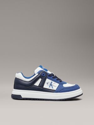 blue kids trainers with zip for kids gender inclusive calvin klein jeans