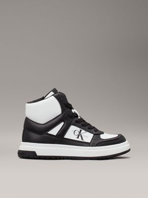 black kids high-top trainers for kids gender inclusive calvin klein jeans