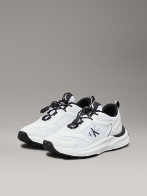 white kids no-tie trainers for kids gender inclusive calvin klein jeans