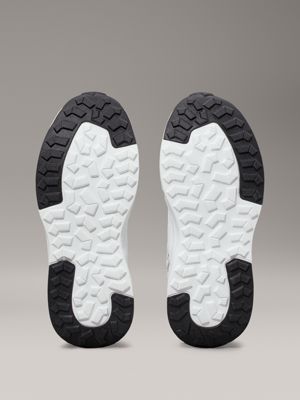 white dziecięce tenisówki ze sznurówkami bez wiązania dla dla dzieci i dla każdej płci - calvin klein jeans