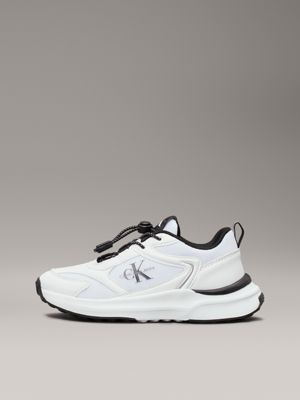 white kids no-tie trainers for kids gender inclusive calvin klein jeans