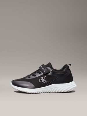 black kids velcro trainers for kids gender inclusive calvin klein jeans