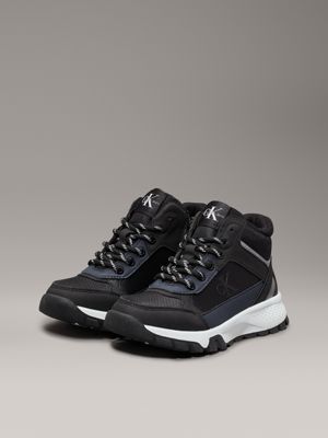 black high top sneakers mit reißverschluss für jungen - calvin klein jeans