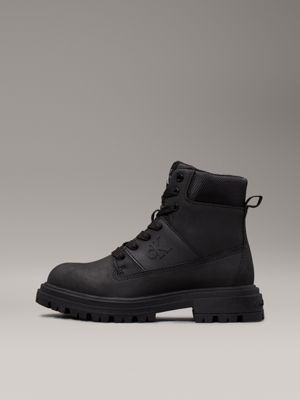 black kinder-boots für gender-inclusive kinder - calvin klein jeans