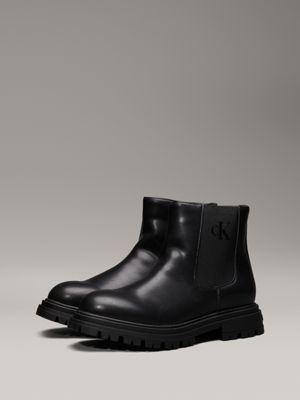 black kids chelsea boots for kids gender inclusive calvin klein jeans