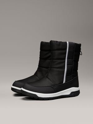 black kids snowboots for kids gender inclusive calvin klein jeans