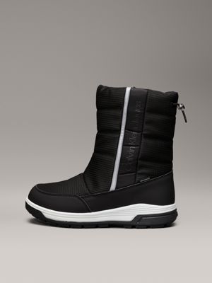 black kids snowboots for kids gender inclusive calvin klein jeans