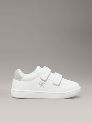 white kids and toddlers velcro trainers for girls calvin klein jeans