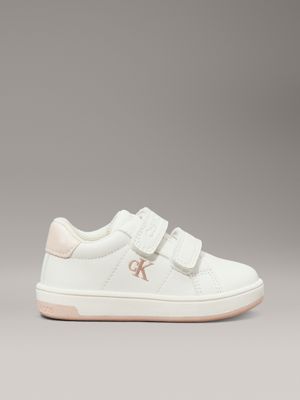 white kids and toddlers velcro trainers for girls calvin klein jeans