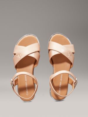 nude kids pearlised sandals for girls calvin klein jeans