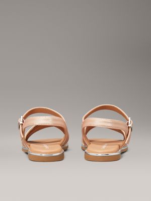 nude kids pearlised sandals for girls calvin klein jeans