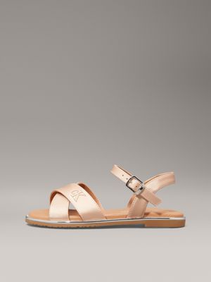 nude kids pearlised sandals for girls calvin klein jeans