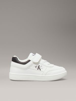 white kids and toddlers trainers for kids gender inclusive calvin klein jeans